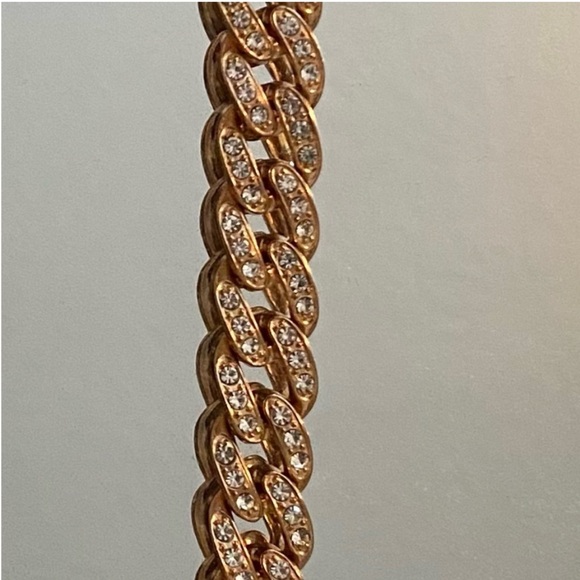 Gold bracelet with small diamonds - Picture 2 of 2